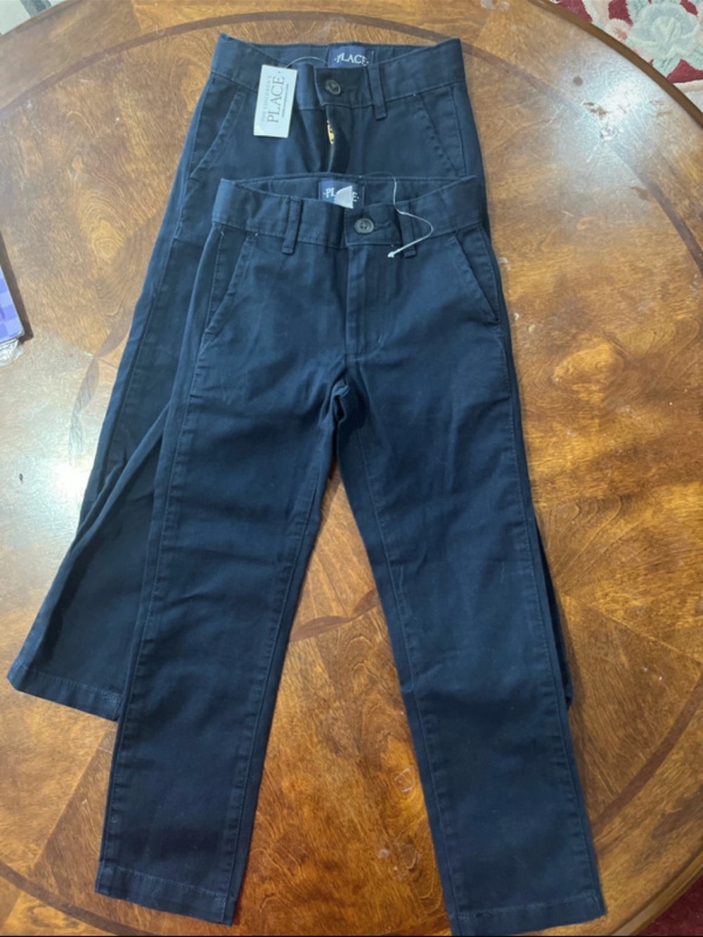 Children’s Place Uniform Navy Blue Pants 5 Slim Bundle Lot Set NWT